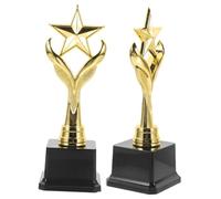 ZUNOXAZ Lot de 2 Trophées Pentagramme en Abs pour Garçon et Filles, Récompense Scolaire et Compétition, Décoration Cérémonie Fête, Modèle Éducatif Solide, Prix Honorifique pour Maternelle