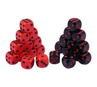 ZUNOXAZ Lot de 24 Dés Classiques à 6 Faces en Acrylique Transparent Paquet en Peluche Inclus Jeu de Dés pour Bar et Fêtes en Intérieur ou Extérieur pour Garçon et Filles et Activités