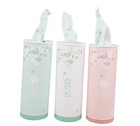 ZUNOXAZ Lot De 3 Boîtes à Mouchoirs Rondes Pour Voiture En Papier Doux Distributeur Pour Porte-gobelets, Usage Voiture, Maison Et Déplacements