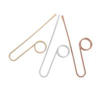 ZUNOXAZ Lot De 3 Trombones Petits Marque-Pages Petites Pinces De Bureau Trombones Miniatures En Acier Inoxydable Mini-Trombones En Acier Inoxydable Petites Pinces À Papier De