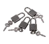 ZUNOXAZ Lot de 4 Mini Cadenas en Métal Couleur Cuivre Foncé, Serrure à Clé pour Coffres à Trésors Pirates, Éducatif Garçon et Filles 3 Ans, Accessoire Pirate Garçon Fille pour Jeux