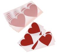 ZUNOXAZ Lot de 40 Autocollants à Gratter de Cœur Papier Rouge et Rose Doré pour DIY Saint-Valentin Décoration de Cartes Surprises et Loisirs Créatifs