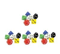 ZUNOXAZ Lot de 6 Dés en Plastique Multi-Faces pour Jeux de Société Jeux de Rôle Dés de Divertissement Valeurs Portables pour Fêtes et
