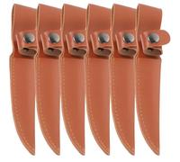 ZUNOXAZ Lot de 6 Étuis de Protection pour Cutter en Cuir PU Housses Réutilisables Anti-Coupure Protection de Lame pour Couteaux Cuisine Accessoires de Sécurité Maison