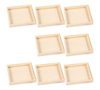 ZUNOXAZ Lot de 8 Plateaux de Tri en Bois Brut pour Puzzles 3D à 9 Cubes Support Empilable 123X123 CM Accessoires de Loisirs Créatifs et Rangement pour Cubes Puzzle Bois