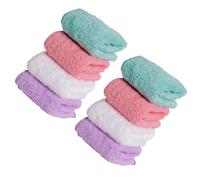 ZUNOXAZ Lot de 8 Serviettes à Salive pour Bébé en Corail Polaire Carrées Absorbantes Couleurs Assorties Douces Visage Bain des Garçon et Filles