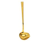 ZUNOXAZ Louche à Sauce Bec Verseur Acier Inoxydable Doré Cuillère à Soupe Pratique et pour Cuisine Maison et Restaurant Ustensile Inox pour Sauce et Ragoût