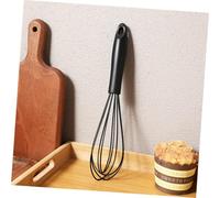 ZUNOXAZ Manuel Silicone et Métal Résistant Pour Cuisine Pâtisserie Battre Œufs Mélanger Pâte Polyvalent avec Manche PP Noir