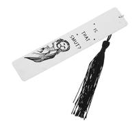 ZUNOXAZ Marque Page Créatif Acier Inoxydable avec Pompon pour Adolescents Accessoire Lectrice Décoration Unique pour Localisation Rapide de Page et