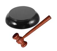 ZUNOXAZ Marteau de Juge Bois avec Base Sonore Stable pour Garçon Fille Accessoire de Cour de Justice Réaliste Ergonomique et pour Jeu de Rôle