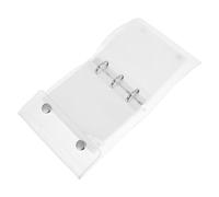 ZUNOXAZ Mini Classeur à Anneaux Ronds A8 Transparent avec Double Bouton-pression, Pochette Souple Pvc Imperméable Indéchirable, 21 Pièces, Organiseur de Bureau et Voyage