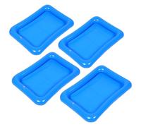 ZUNOXAZ Mini Piscine Gonflable Garçon et Filles 4 Pcs Bleu de Pêche Gonflable Bac à Sable et Plateau Buffet Flottant pour Piscine Jeu d'Été Extérieur Sécurisé et Interactif