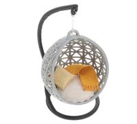 ZUNOXAZ Miniature Doll House Hanging Swing Chair DIY Movable Small Model for Dollhouse Décor Compact Charm for Crafting and Display