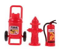 ZUNOXAZ Miniature Kit de Sécurité Incendie pour Maison de Poupée de Accessoires Réalistes Plastique Décor Micro Paysage et Accessoires Photographie