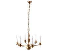 ZUNOXAZ Miniature Plafonnier Suspendu Lumineux pour Maison de Poupée Décoration de Salon et Chambre Lampe Miniature pour Aménagement Paysager et Scène Style Doré avec Lumière Blanche