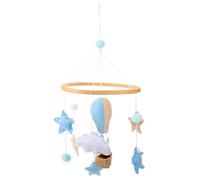 ZUNOXAZ Mobile Pour Berceau Bébé En Feutrine, Décoration Suspendue Nuage Et Montgolfière, Suspendu Garçon Et Filles Unisexe, Airflow Montessori, Décoration Chambre Bébé, Mobile Doux Et Attractif