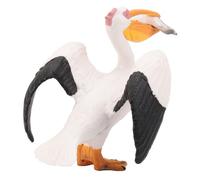 ZUNOXAZ Modèle d'oiseau Artificiel Solide de pélican avec Poisson, décoration réaliste pour Bureau et Maison, Figurine éducative animalière, Ornement simulant Animal Sauvage, Jouet simulateur Animal