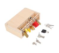 ZUNOXAZ Montessori Jeu de Verrouillage Bois Éducatif pour Tout-Petits Coffret Clés et Serrures Multifonctions Améliore Concentration et Patience Pratique pour Garçons et Filles