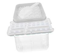 ZUNOXAZ Moule à Glaçons Silicone Alimentaire avec Couvercle Double Étanche et Résistant Haute Température Bac à Glaçons Facile à Démouler pour Congélateur Grand Volume Blanc