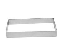 ZUNOXAZ Moule Gâteau Rectangulaire Acier Inoxydable Hauteur Cadre Pâtisserie Polyvalent pour Pancakes Galettes et Cuisson DIY