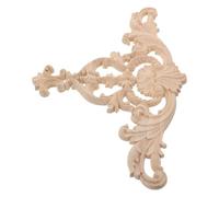 ZUNOXAZ Ornements Bois Sculptés Vintage pour Meubles Appliques Bois Massif Non Peint pour Décoration Armoires et Portes Embellissements Angle Artisanaux pour Rénovation et Fêtes