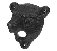 ZUNOXAZ Ouvre-bouteille Mural Ours Décoration Murale Fonte Décapsuleur Forme De Tête Ours Noir Pour Maison Et Cuisine