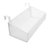 ZUNOXAZ Panier de Chevet Suspendu en Métal Blanc Petite Taille 2 Crochets Organiseur de Rangement pour Lit Superposé pour Chambre D’Élève Dortoir et Espace de Travail Support