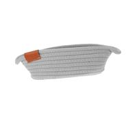 ZUNOXAZ Panier de Rangement Corde de Coton Pliable pour Maison Corbeille Multifonction pour Jouets Fruits et Petits Objets Gris Petit Modèle