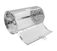 ZUNOXAZ Panier Gril INOX Rotatif pour Barbecue et Friteuse à Air Chaud, Panier à Rôtir 360°, Accessoire Cuisson Multifonction pour Fruits Secs, Légumes, Viandes