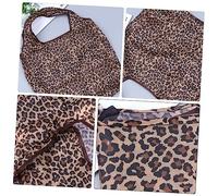 ZUNOXAZ Paquet Fourre-Tout Pliable 2 Pièces en Tissu Léopard, Léger Et Résistant, Poignées Robustes, Réutilisable pour Courses Et Rangement Quotidien