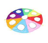 ZUNOXAZ Parachute Garçon Fille Arc Ciel Jeu Interactif Extérieur pour Maternelle Entraînement Sensoriel Coordination Familiale
