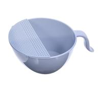 ZUNOXAZ Passoire à Riz Multifonction PP avec Poignée Filtre à Mailles Fines pour Cuisine Chinoise Égouttoir Portable pour Laver Riz Légumes et Fruits Panier de Filtrage Gris