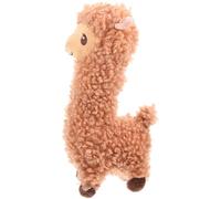 ZUNOXAZ Peluche Alpaga Douce 33 Cm Marron en Alpaga pour Garçon et Filles Coussin Peluche Décoratif Présent Saint-Valentin Confortables et Sûrs pour Sommeil