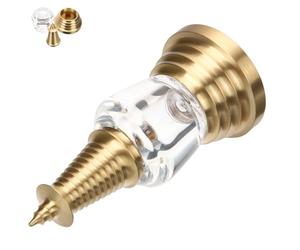 ZUNOXAZ Pendentif Pagode en Laiton 8 CM Ouvrable Tour Blanche en Acrylique Breloque Décorative de Contemplation pour Création de Bijoux et Décoration Intérieure