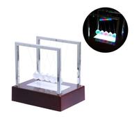 ZUNOXAZ Pendule Newton Lumineux Décoration de Bureau Boule Cinétique Art Mécanique Mouvement Continu Éducatif Dynamique sans Pile