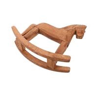 ZUNOXAZ Petit Cheval à Bascule en Bois Artisanal 18,5 X 16 X 6,5 CM, Figurine Déco Intérieure à Peindre, Centre de Table Décoratif pour Maison et Bureau, Sculpture Bois Naturel pour