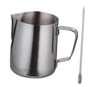 ZUNOXAZ Pichet Mousse Lait Inox avec Double Graduation et Stylo Latte Art Robuste et pour Café Bar et Maison