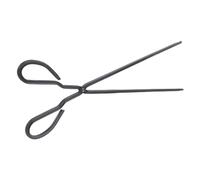 ZUNOXAZ Pince à Charbon de Robuste Antidérapante pour Cheminée et Barbecue Résistante à Haute Température Longue Portée Sécurisée pour Manipulation de Bûches et Braises