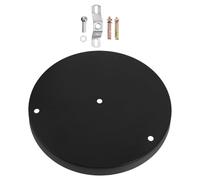 ZUNOXAZ Plafonnier médaillon en acier noir 280 mm, cache-lampe circulaire à 3 trous, abat-jour de rechange pour lustre, adapté aux pièces à vivre et salle à manger