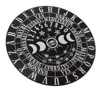 ZUNOXAZ Planche de Divination Décorative en Bois de Pin Noir, Gravure Sculptée du Septénaire Étoilé, Diamètre 25 Cm Épaisseur 3 Cm, Accessoire Wiccan pour Pendule Divinatoire