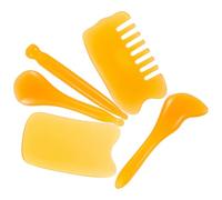 ZUNOXAZ Planche Gua Sha En Résine Kit 5 Pièces Outils Gua Sha Visage Massage Du Cuir Chevelu Et Corps Stylo D’acupuncture Grattoirs Multifonctions Pour Relaxation Et Soins Quotidiens