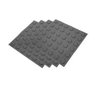 ZUNOXAZ Planches Aveugles Pratiques En Pvc 30x30 Cm Lot De 4 Pièces Briques Aveugles Multifonctionnelles Autocollants De Sol De Pavage Résistants à L’eau Trottoir Et Jardin Pour Passage Sécurisé