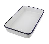ZUNOXAZ Plaque à Pâtisserie Rectangulaire Émaillée Rétro Multifonction pour Gâteaux Antiadhésive Facile à Nettoyer Design Gain de Place pour Cuisine Pratique