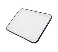 ZUNOXAZ Plaque de Cuisson Émaillée Vintage Rectangulaire Blanche Multifonction pour Pâtisserie Stockage Alimentaire et Service Maison et Restaurant