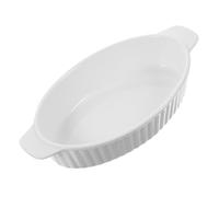 ZUNOXAZ Plat de Cuisson Céramique avec Double Poignées Plateau de Cuisson Résistant à Eau Facile à Nettoyer pour Gratins et Plats Chauds ou Froids à et Restauration