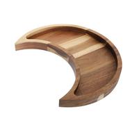 ZUNOXAZ Plateau Lune Décoratif Acacia pour Bijoux et Présentoir Élégant pour Huiles Essentielles et Objets Décoratifs Résistant et Polyvalent pour Maison