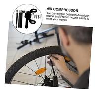 ZUNOXAZ Pompe à Air Portable pour Mini Alliage Aluminium Haute Pression et Compacte avec Adaptateur Valves Presta et pour Cyclisme Basketball et Football Kit Noir