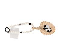 ZUNOXAZ Porte-clés Panda Perles Avec Pendentif Ventilateur Accessoire De à Main Porte-clés Pour Voiture Anniversaire Pour Filles Et Femmes Décoration De Fête à Thème Panda