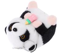 ZUNOXAZ Porte-clés Peluche Panda Mignonne en Coton PP Doux, Décoratif Résistant à l'usure Bouteille Rose, Présent pour Fille et Chambre à Coucher, Peluche Animal Adorable et Solide