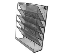 ZUNOXAZ Porte Documents Mural Noir Organiseur Suspendu Multifonction pour Rangement Documents Bureau Maison Trieur Robuste et Pratique Meuble Rangement Compact pour Fichiers et Accessoires